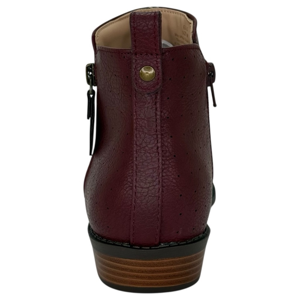 Journee Collection Ellis Wine Faux Leather Womens Shooties Size 8.5M - Picture 4 of 12